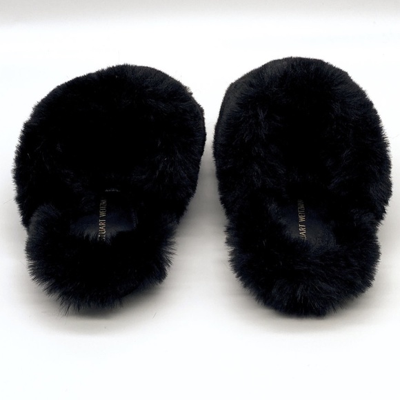 Stuart Weitzman Edie Chill Faux Fur Trimmed Mule - Picture 7 of 9